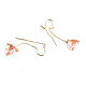 Order Long Pink Earrings, Transparent Grapefruit Chain Earrings. Irina Moro. Livemaster. . Thread earring Фото №3
