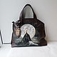 Women's leather bag with a portrait of the customer, Classic Bag, Noginsk,  Фото №1