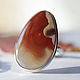 Ring with agate 'Picture of autumn', silver. Rings. EdGems jewerly. My Livemaster. Фото №4
