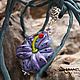 Evening lily  - Pendant purple flower lampwork flamework. Pendants. Branzuletka (Branzuletka). My Livemaster. Фото №4