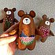 Брелок игрушка из фетра Медведь. Елочные игрушки. Анастасия Михайленко. Ярмарка Мастеров.  Фото №6