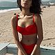 Купальник "Sea Shell bikini" красный, Купальники, Москва,  Фото №1
