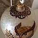 Glass Christmas ball owl with key. Christmas decorations. ArtAnett_vitrage (Anna). My Livemaster. Фото №5