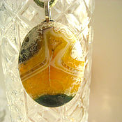 Украшения handmade. Livemaster - original item Bright Honey Agate Pendant. Handmade.