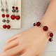 kit: Elongated earrings and coral bracelet, stylish jewelry, Earrings, Voronezh,  Фото №1