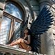 Чёрные крылья ангела для фотосессий. Реквизит для аниматоров. wings_decor_elen. Ярмарка Мастеров.  Фото №5