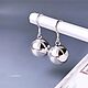Earrings balls everyday at the temples in silver. Earrings. LovelyStones. My Livemaster. Фото №4