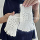 Mittens: white handmade down gloves, 193. Mitts. Shawl  handmade  goat fluff. Online shopping on My Livemaster.  Фото №2