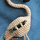 Брошь "Фламинго". Брошь-булавка. Вязаный декор (crochet-decor-). Ярмарка Мастеров.  Фото №5