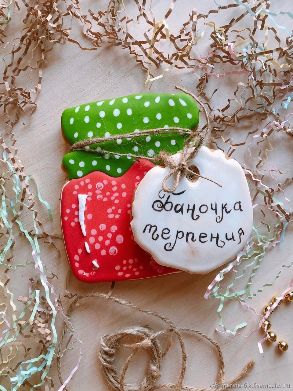 Баночка с пряниками сердечками