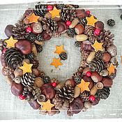 Цветы и флористика handmade. Livemaster - original item Wreath in eco-style Christmas. Handmade.
