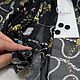 Стильная сетка в стиле Louis Vuitton. Морская тематика на чёрном фоне. Ткани. Mariteks  Итальянские  ткани. Ярмарка Мастеров.  Фото №7