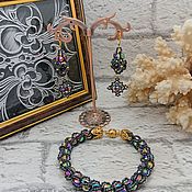 Украшения handmade. Livemaster - original item Jewelry sets: earrings and bracelet Cosmos. Handmade.
