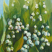Картины и панно handmade. Livemaster - original item The lilies Painting is oil on canvas 13h18 cm. Handmade.