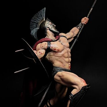 Статуэтка 3D фигурка царь Леонид 300 спартанцев. . Подарки к праздникам ручной работы - Ярмарка Мастеров Подарки к праздникам ручной работы. Ярмарка Мастеров - ручная работа Статуэтка 3D фигурка царь Леонид 300 спартанцев. Handmade.