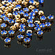 Шатоны Сваровски 4мм в Золоте Sapphire Chaton Montees 15 шт, Кристаллы, Краснодар,  Фото №1