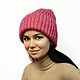Women's hat Takori, voluminous, cashmere, mohair, dry rose. Caps. SIBERIA COOL (knitting & painting) (Siberia-Cool). Online shopping on My Livemaster.  Фото №2