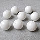 White agate 10 mm, 28951206 beads ball smooth, Beads1, Ekaterinburg,  Фото №1
