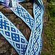 Order Svarog blue-blue belt. ЛЕЙЛИКА - пояса и очелья для всей семьи. Livemaster. . Belts and ribbons Фото №3