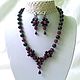 Necklace 'Garnet flower' and earrings: garnet, ruby, beads. Jewelry Sets. Dorida's Gems (Dorida-s-gems). Online shopping on My Livemaster.  Фото №2