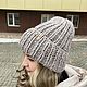 Шапка крупной вязкой Coffee. Шапки. Твой кардиган. Ярмарка Мастеров.  Фото №6
