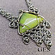 Necklace ' Green Pyramid'. Necklace. JewelleryByGES (geswirewrap). Online shopping on My Livemaster.  Фото №2