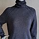 Свитер "Мокрый асфальт" 100% меринос. Свитеры. Вера / Kirshvery_knit (kirshvery) (kirshvery). Интернет-магазин Ярмарка Мастеров.  Фото №2