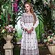 Tiered dress in folk style 'Dobromira' white. Dresses. Slavyanskie uzory. Online shopping on My Livemaster.  Фото №2