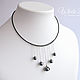 Necklace with hematite on chains. Chain. White Book. Online shopping on My Livemaster.  Фото №2