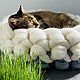Вязанная корзинка для кошки из шерсти 40см, Лежанки, Ставрополь,  Фото №1