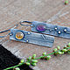 Silver 'motley Grass' earrings with amethyst and citrine. Earrings. dikoobraz. My Livemaster. Фото №4