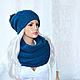 Knitted hat women's Snood set ' on the Crest of the Wave'. Headwear Sets. Natalie Wool -Art. My Livemaster. Фото №5