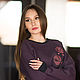 Sweatshirt footer violet with embroidery. Sweaters. Voila. Online shopping on My Livemaster.  Фото №2
