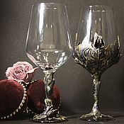 Посуда handmade. Livemaster - original item Gift for men and women (pair set) wine glasses. Handmade.