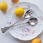 Посуда handmade. Livemaster - original item Vintage set of large silver-plated serving spoons Italy. Handmade.