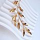 The twig in the bride's hairstyle. Hair Decoration. Кристальная веточка - Crystal twig (Crystal-twig). Online shopping on My Livemaster.  Фото №2
