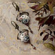 Earrings classic: ' White crows', Earrings, Vladimir,  Фото №1