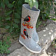Boots made of felt 'Snegirinaya'. High Boots. Nadia I (Magic wool). Online shopping on My Livemaster.  Фото №2