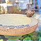 Drinking bowl for birds Naturel made of concrete garden decor. Bird feeders. Decor concrete Azov Garden. My Livemaster. Фото №6