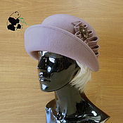 Аксессуары handmade. Livemaster - original item Elegant ladies felt hat. The Color Purple. Art VK-44. Handmade.