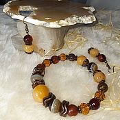 Necklace made of natural stones 