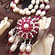 Collar 'Frambuesa postre' (rubin, perlas). Necklace. Pani Kratova (panikratova). Интернет-магазин Ярмарка Мастеров.  Фото №2