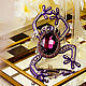 Brooch-pin: frog. Purple brooch. SWAROVSKI. Brooches. LADY-LIZA jewelry shop. My Livemaster. Фото №6