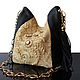 Exclusive theatrical black Evening handbag with embroidery, Classic Bag, Bordeaux,  Фото №1