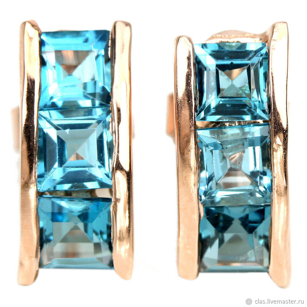 Комплект Англичанка Лондон Топаз. Серьги.Кольцо.925.Золото в интернет ...