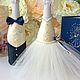 Свадебное оформление  бутылок . Бутылки свадебные. Марина. (buketpodarkov). Интернет-магазин Ярмарка Мастеров.  Фото №2