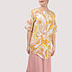 Order Dress pink powdery yellow white with flowers pleats. Yana Levashova Fashion. Livemaster. . Dresses Фото №3