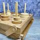 Деревянная игра Ханойские башни S. Настольные игры. Мастерская Старый Пень / Деревянные  игры. Ярмарка Мастеров.  Фото №5
