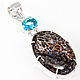 Silver pendant with natural fossil coral, Pendants, Stary Oskol,  Фото №1