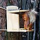 Wooden feeder for squirrels. Bird feeders. Art bird feeder. Online shopping on My Livemaster.  Фото №2